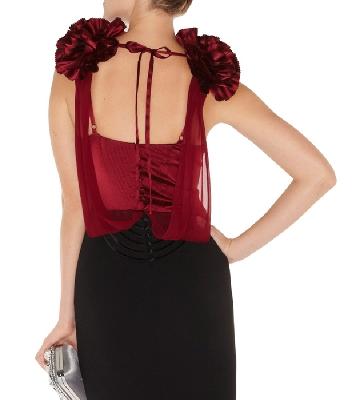 Maggie sexy A-line spaghetti straps sleeveless Chapel Train Wedding Dress 1.jpg