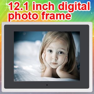 12.1" High Quality LCD Digital Photo Picture Frame MP3 Movie Player Black Color
