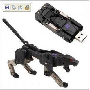 Black Plastic Robot Shape USB Flash Drives