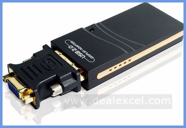 Free Shipping USB 2.0 to DVI / VGA / HDMI Multi-Display Adapter Converter