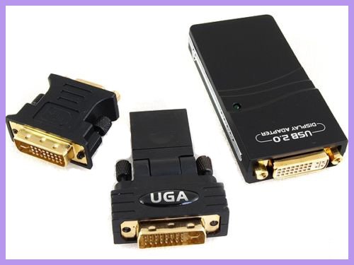 Free Shipping USB 2.0 to DVI / VGA / HDMI Multi-Display Adapter Converter