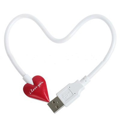 Heart Shape USB Light as Valentine Gift, USB Light, USB Lamp, USB Gadget