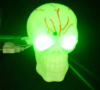 USB Photosensitive Induction Skull Toy for Halloween