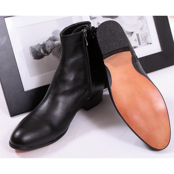 Men's Lace-up Leather Warm Cotton Half Boots