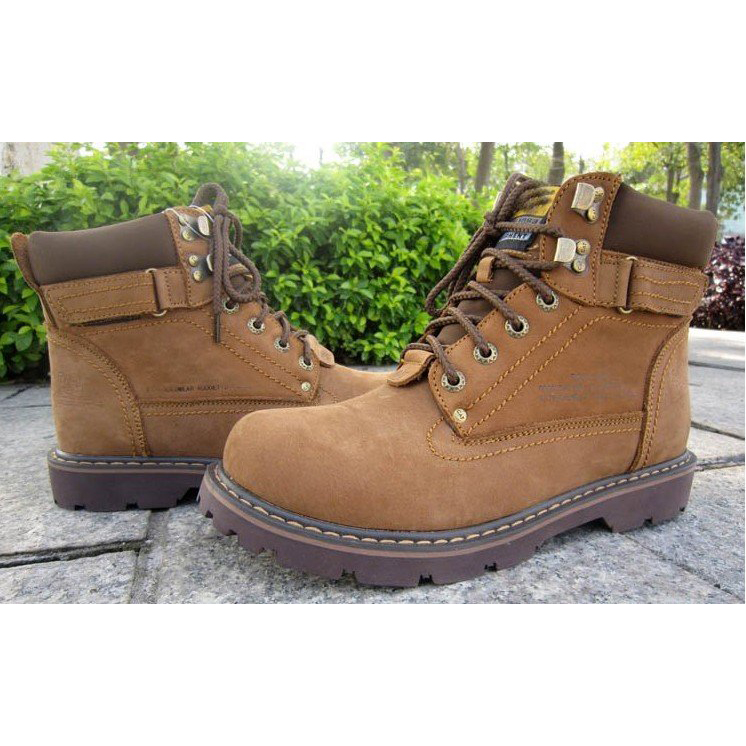Men's Cow Leather Lace-up Ankle Snow Boots