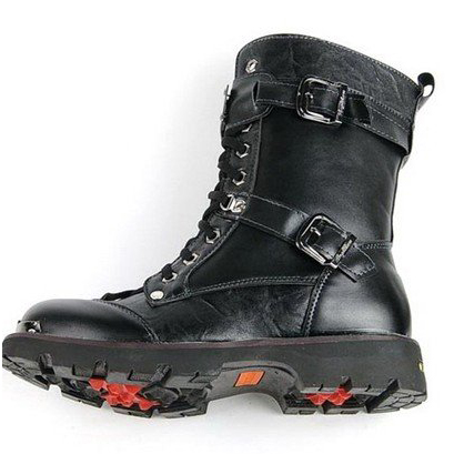 Black Winter Mens Casual Rider High Military Boots