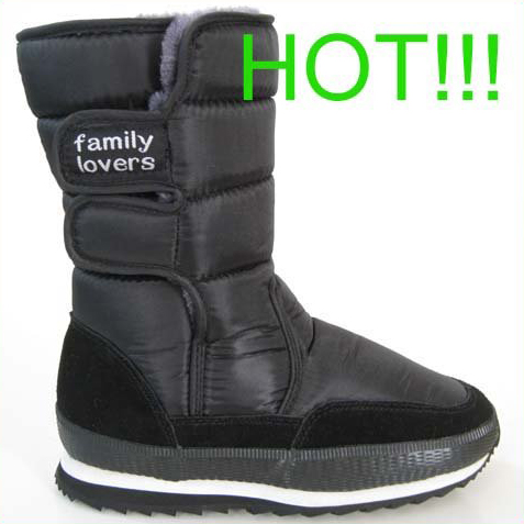 Waterproof Leather Wool Winter Fur Snow Boots