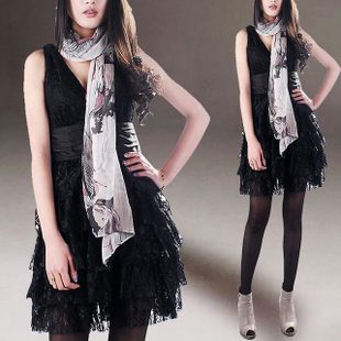 Women's V-neck Dress Casual Dresses Fashion Lace Dresses