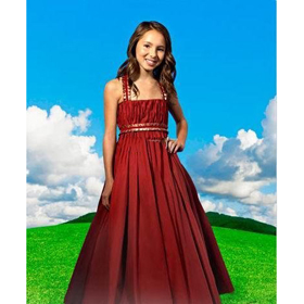 A-line Spaghetti Straps Floor-Length Flower Girl Dresses