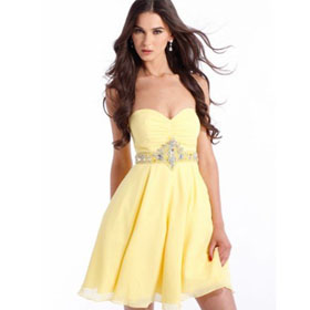 New Fashion Mini Sashes Strapless Dress  Evening / Prom / Party / Cocktail Dresses Free Shipping