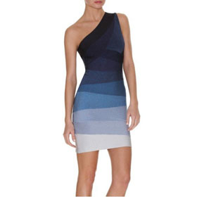 Bandage One Shoulder Sheath Designer Short Cocktail Evening Dresses
