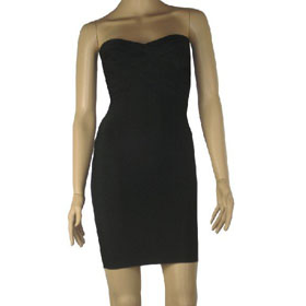 Black Formal Bandage Corset  Strapless Mini Homecoming Cocktail Cub Dresses