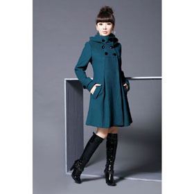 Free Shipping  Womens Wool Outerwear Ladies Trench Coat Winter Warm Colthes