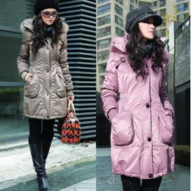 Real Rex Rabbit Hair Fur Collar Women's Long Down Jacket Outware Clothes