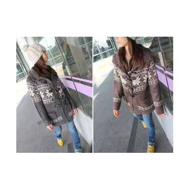 Ladies' Autumn Printing Long Style Sweater