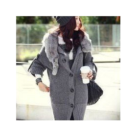 Long Sleeve Fashion Knitted Ladies Long Sweater