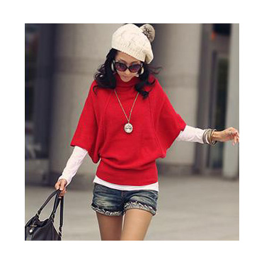 MX1312 Black Long Half Sleeve Ladies Leisure Sweater