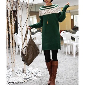 The New Style Green Spreads Mature Apparel Lady Sweater