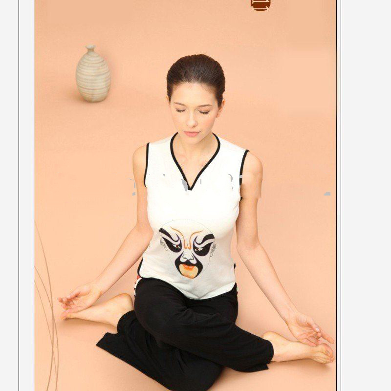 Sleeveless Peking Opera Mask Yoga Suit, Fitness Wear, Sports Wear, Yoga Wear