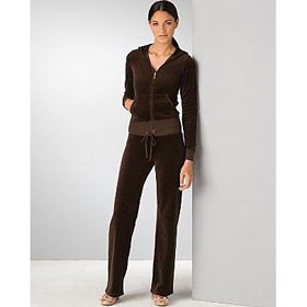Ladies' New Design Hoodies Snap-Pocket Spring Zipper-Up Velour Tracksuit