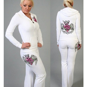 White Embroidered Ankn Royalty Suit Couture Designer Fleece Hoody Tracksuit Jacket Coat