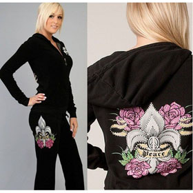 Black Embroidered Ankn Royalty Suit Couture Designer Fleece Hoody Tracksuit Jacket Coat