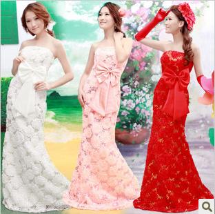 Free Shipping A-line Strapless Applique Floor Length Taffeta Wedding Dresses Cocktail Dress