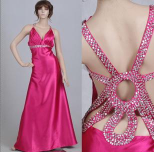 Floor Length A line Applique Strapless Tulle Satin Wedding Dresses Evening Dress