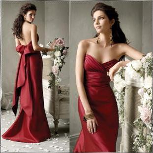 Satin Chiffon leeveless Sexy Bridesmaid Bridal Gown Wedding Dresses