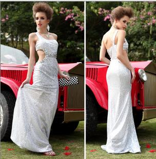 Strapless Diamond White over Light Gold Stretch Satin Wedding Dresses