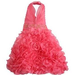 Organza Spaghetti Strap Bodice Skirt Flower Girl Fashion Desgin Gown Wedding Dresses
