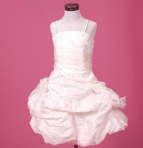 New Spaghetti Strap Bodice Skirt Flower Girl Gown Bridal Wedding Dresses