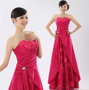 Custom Strapless Appliques Empire Embroidery Wedding Dress Bridal Prom Evening Gowns