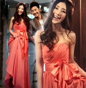Sexy Sleeveless Strapless Ankle-length with a Belt-line Bridesmaid Dress