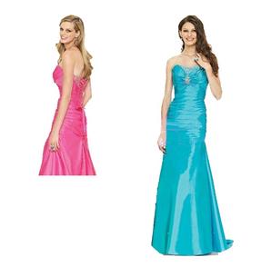 New / Chiffon Strapless A-line Lace-up Back Bodice Skirt Custom-made Wedding Dress