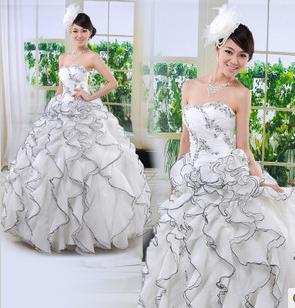 Free Shipping Gorgeous A-line Custom-made Wedding Gown Bridal Dress Cocktail Dress