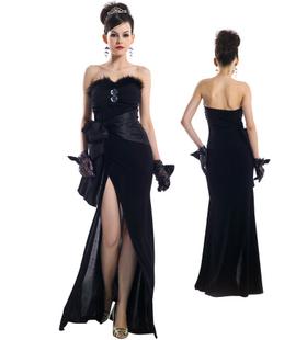 Sexy A-line Floor-length Embroidery Wedding Gown Bridal Bridesmaid Cocktail Dress Thanks Giving Day Santa Mascot Chrismas Dress
