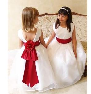 Short-sleeve Lace Long Flower Girl Dress