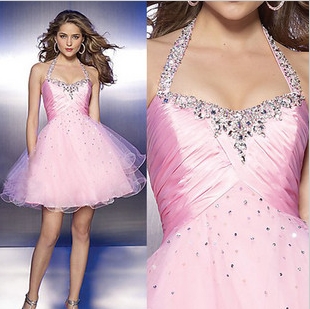 A-line Matte Satin High Waist Tea-length Bridesmaid Dress Party Cocktail Gown