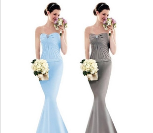 Gorgeous Mermaid Strapless Wedding Dress Wedding Gown Bridal Dress