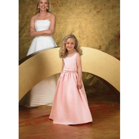 Pink Girl Sleeveless Beautiful Marriage Gauze Flower Skirt