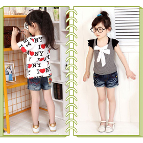 The New Summer Girl's Jeans Pants Wear Pants Baby Denim Boy Shorts