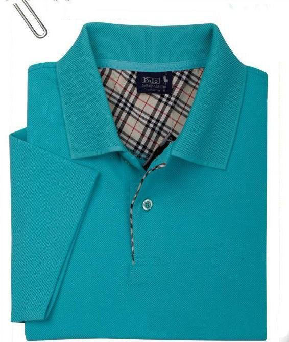 Green Short Sleeve Cotton & Polyester Men's Shirts