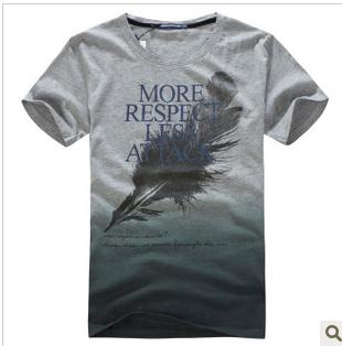 Gray Silk / Cotton Short Sleeve Men's Shirts