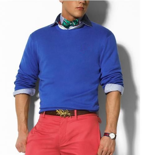 Men's Brand New American Fashion Leisure Round Neck Cotton Sweater