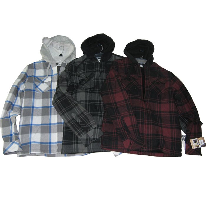 Great Quality Men's Check Padded Jacket with Hood
