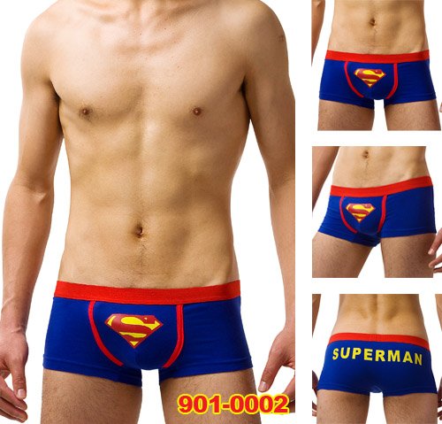 12 PCS New Men's Cotton Boxers Sexy Underwear Superman Briefs T52BL