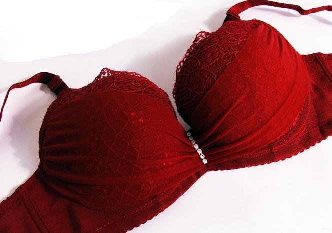 Newest Design Pink Lover Angel Shape Magnetic Energy Garment Wine-colored Bodycare Bra