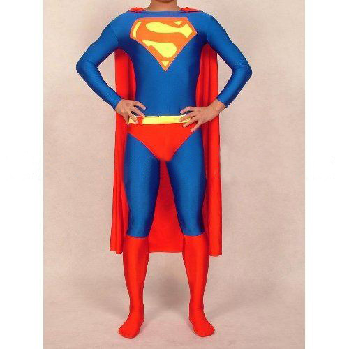 Halloweens Lycra Spandex Costumes Superman Free Shipping