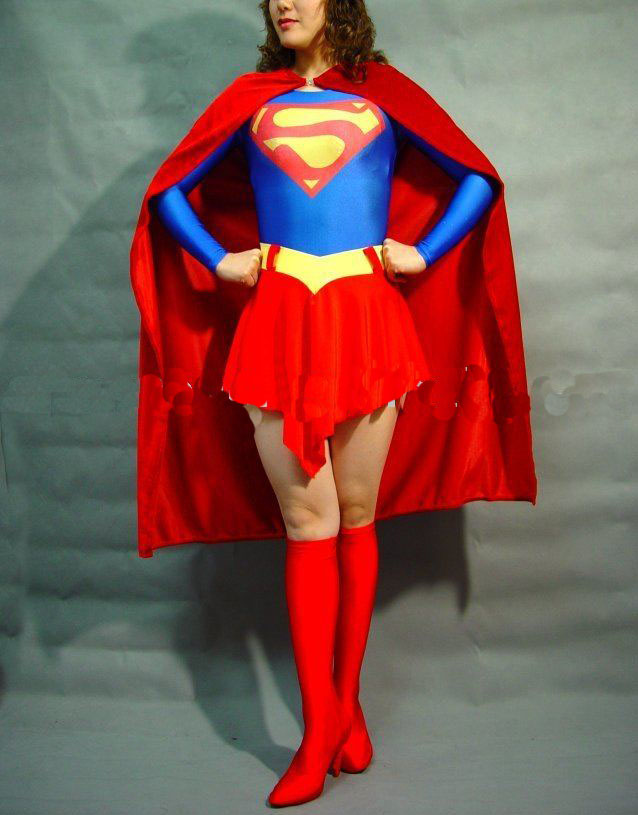 Halloweens Lycra Spandex Costumes Super Woman